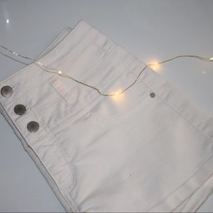 White high waisted shorts